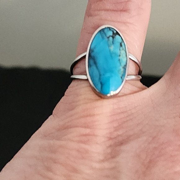 Turquoise Split Shank Ring - Picture 5 of 11